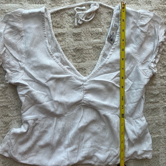 💥💥Hollister White Flutter Sleeve Peplum Blouse💥💥 - Picture 8 of 8